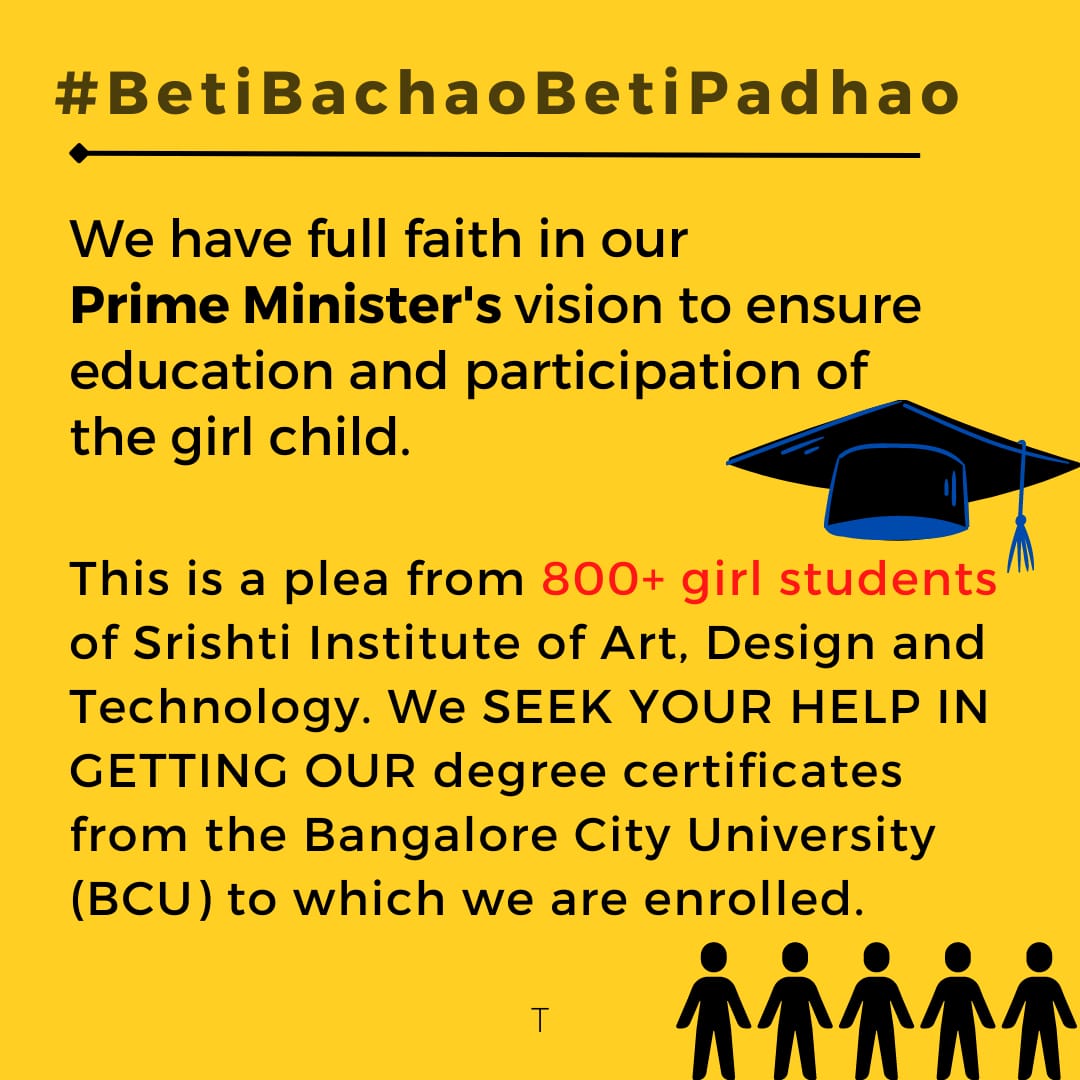 simuan1's tweet photo. #srishtiartdesign #mahemanipal #petition #bcu #degree #srishtiparents
@narendramodi @PMOIndia @EduMinOfIndia @drashwathcn @Tejasvi_Surya @BJYMKarnataka @SrishtiArtDes @MAHE_Manipal @TVMohandasPai https://t.co/i4DZoQ9GOp