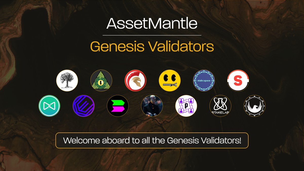 AssetMantle's tweet photo. Genesis #Validators ๐ซ Continued...
๐ธ @StakeLab
๐ธ @crosnest_com
๐ธ #Blockscope
๐ธ @imperator_co
๐ธ #StakeKing
๐ธ #Bloclick
๐ธ #Stakeangle
๐ธ @staking4all
๐ธ @WhisperNode
๐ธ @EnigmaValidator
๐ธ @EZStaking
๐ธ @uGaenn
๐ธ #illuminati
๐ธ #Stakrspace
๐ธ @iCrypteloid
๐ธ #AZstake https://t.co/XCALRFUSe6