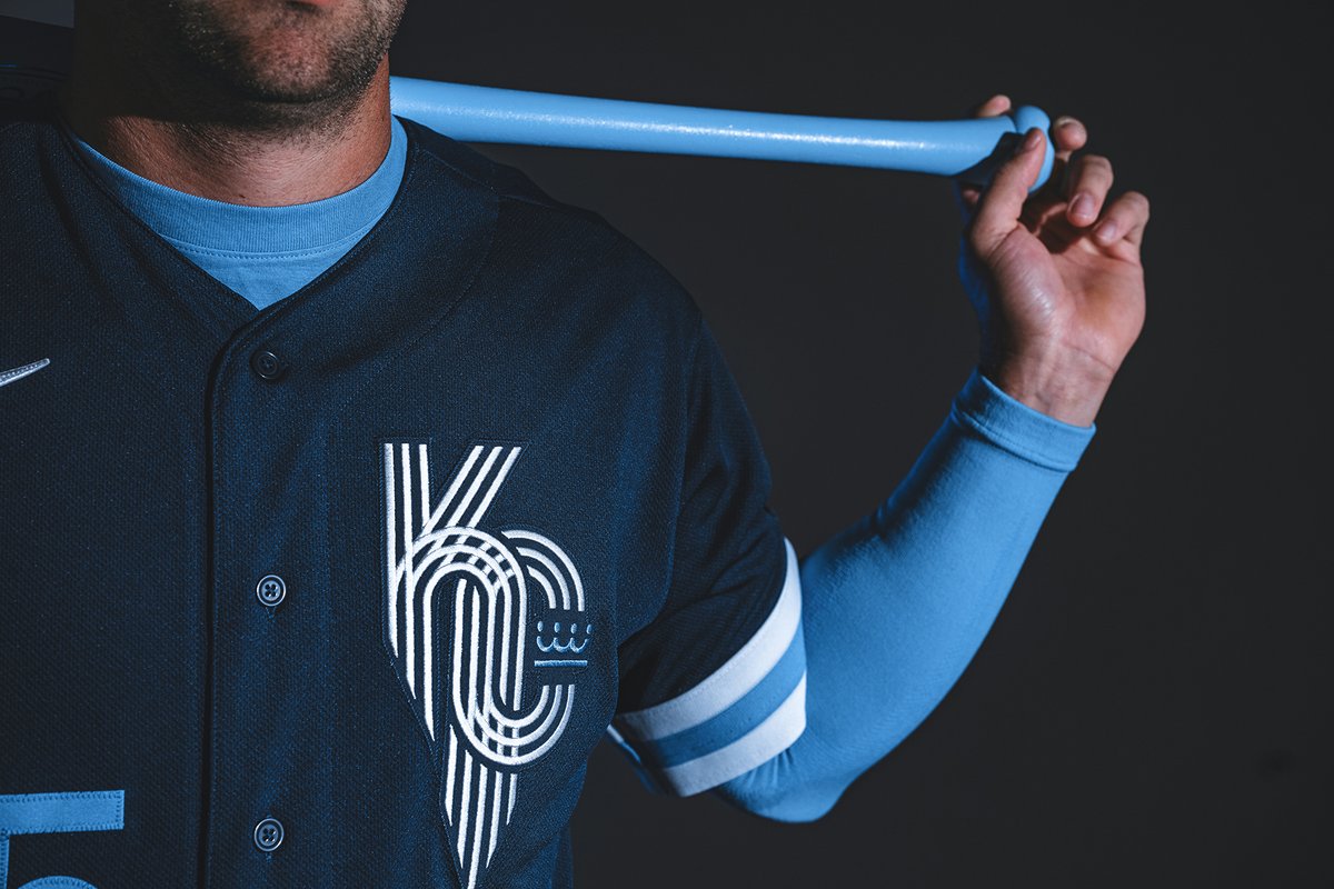 MLB's tweet photo. A Royal look. Kansas City just dropped their City Connects and they are 🔥. https://t.co/JXrflKid9G