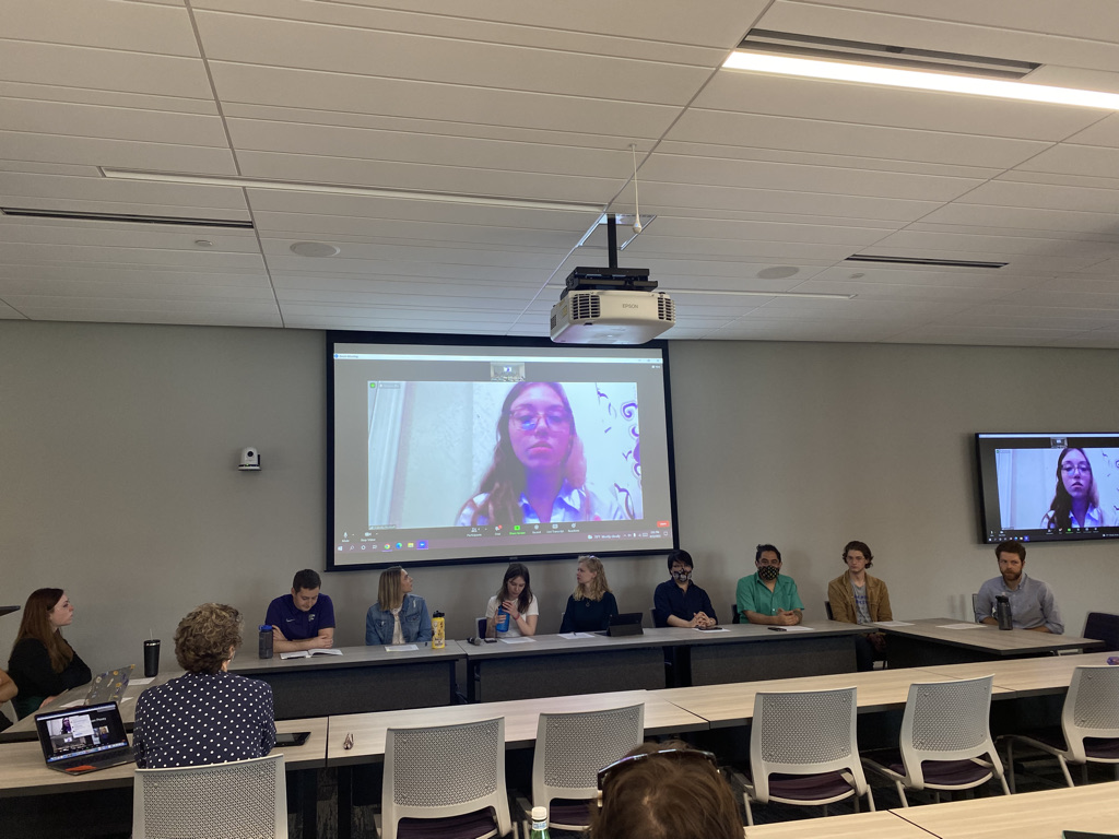 kstatespanish's tweet photo. Such FABULOUS presentations from Modern Languages students at INITIALS on Friday. Thanks to everyone who participated, and special "FELICIDADES" to our #KStateSpanish presenters, Isabella, Kayla, Makenzie, Daniel & Randy. View video presentations here: https://t.co/Aiq8Uzoeg5 https://t.co/fLn3M3NUFk