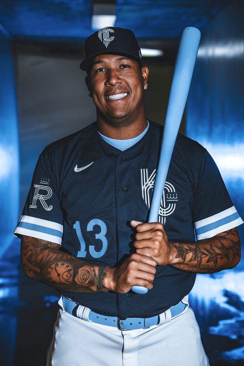 MLB's tweet photo. A Royal look. Kansas City just dropped their City Connects and they are 🔥. https://t.co/JXrflKid9G