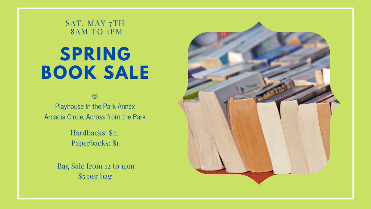 FriendsofCCPL's tweet image. The Friends of the Calloway County Public Library will be held on Saturday, May 7th from 8am to 1pm as part of the citywide yard sale. Drop by the Playhouse in the Park Annex on Arcadia Circle to stock your bookshelves for a summer full of reading!