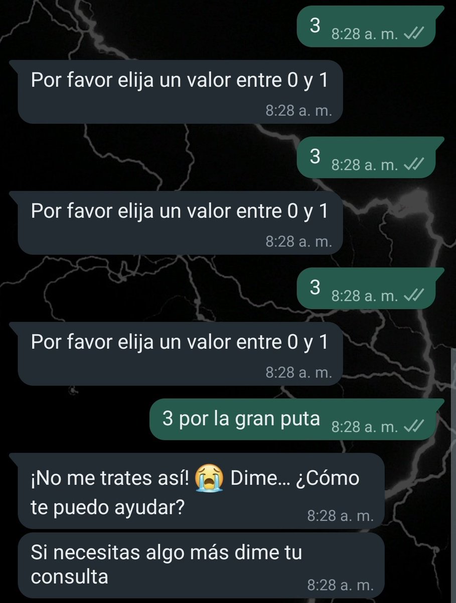 Comisaurio_'s tweet photo. Yo peleando con el bot del BI, su lunes qué tal? https://t.co/AGhVPPDykg