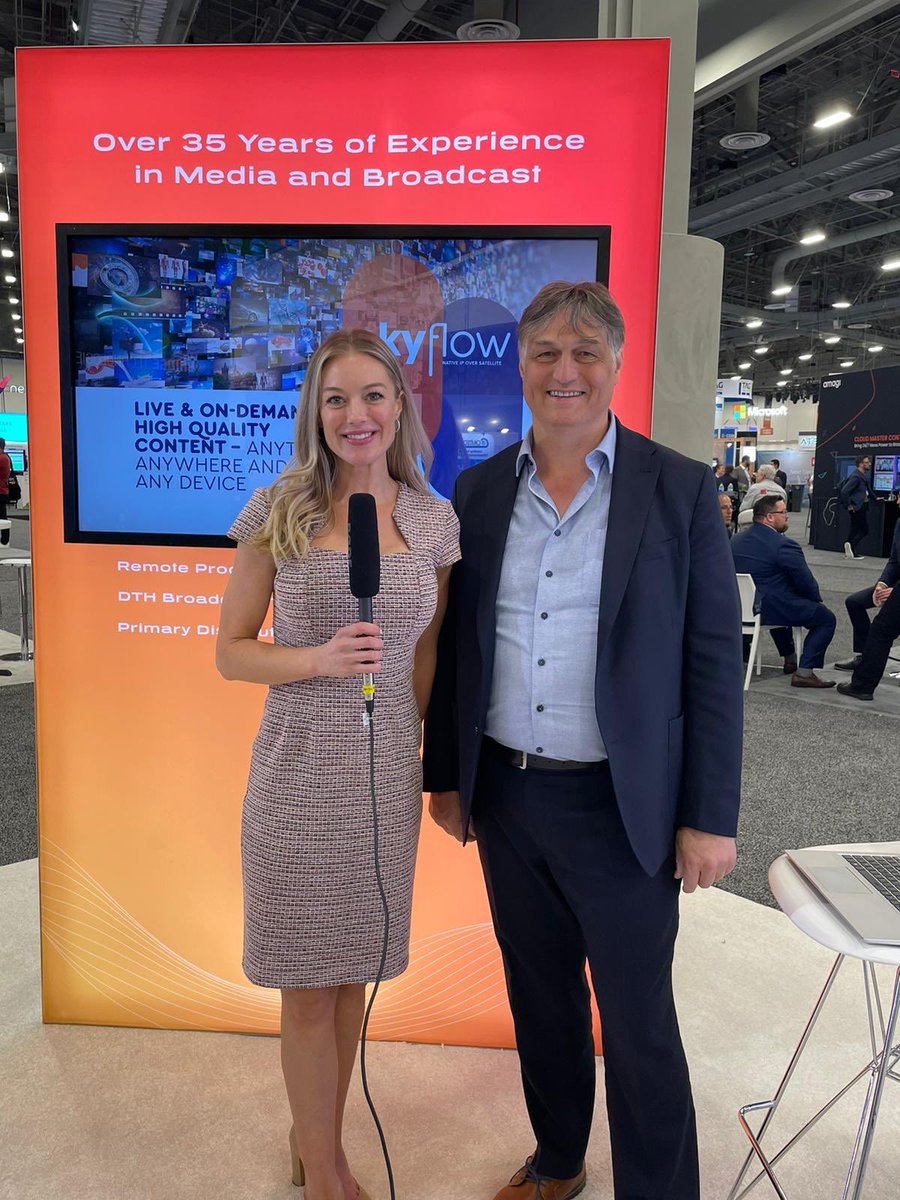 Day 1 concluded <a href="/nabshow/">NAB Show</a> <a href="/Newtec_Satcom/">ST Engineering iDirect (Europe)</a> with Hans Massart chatting with InBroadcast’s Ashlee Blankenship…