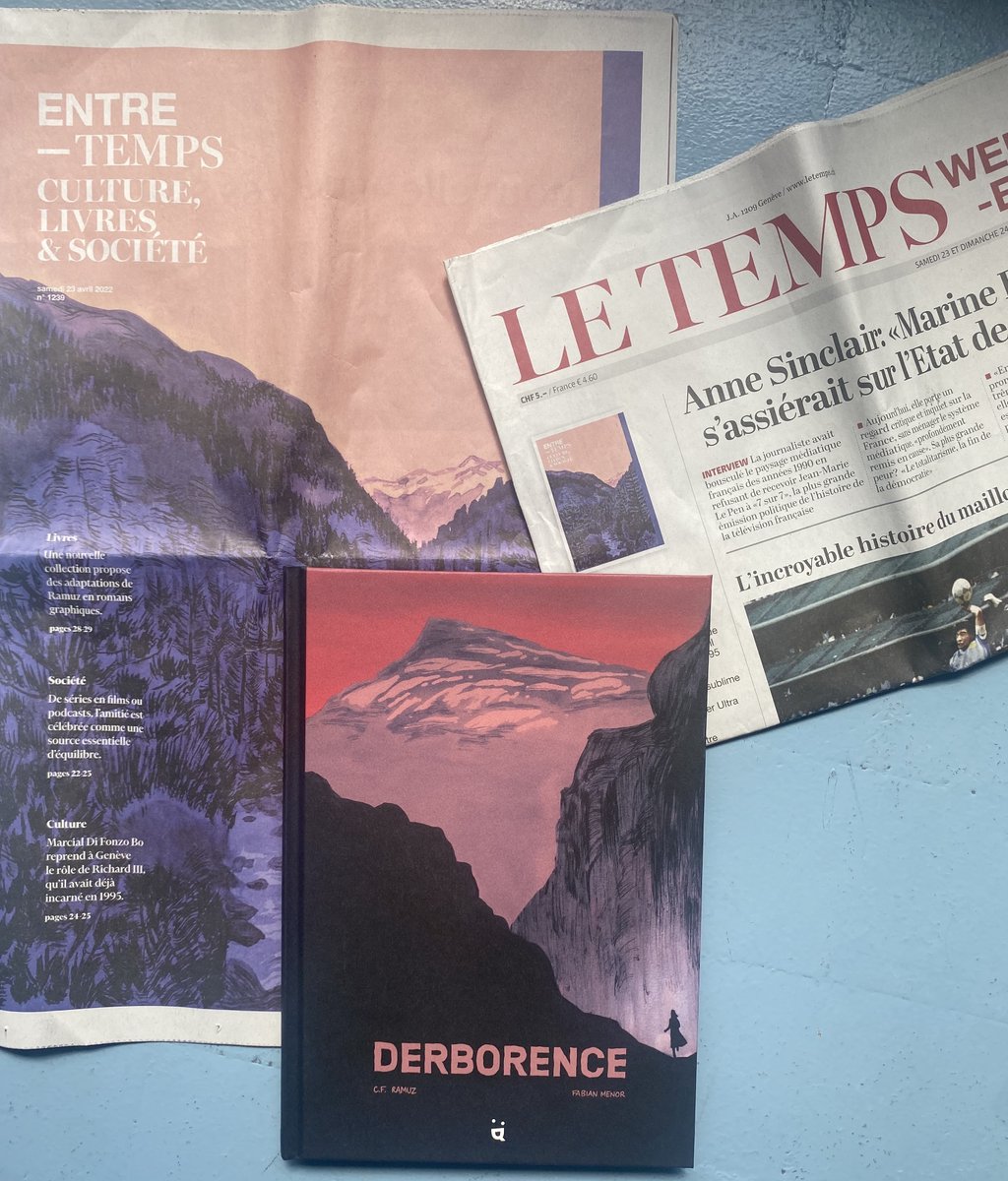 Helvetiq's tweet photo. 😍🤩🏔 Derborence fait sa star dans Le temps ! merci à l'équipe de @letemps.ch 
A retrouver en ligne :  https://t.co/gWcIU6guOG
#fabianmenor #ramuz  #derborence https://t.co/Ar6H2JrhJC