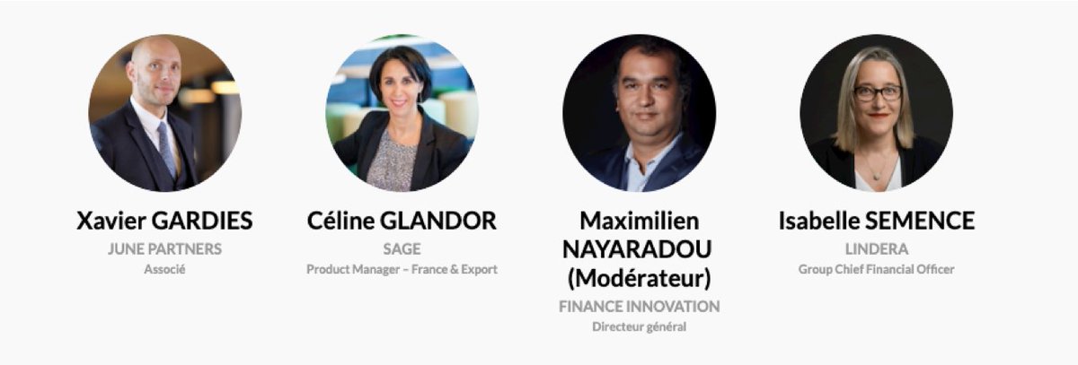 [ÉVÉNEMENT] 
RDV le 10/05 pour les Rencontres Innovation for Finance 

Suivez en direct la table ronde sur la transformation digitale de la #finance avec M.Nayaradou <a href="/financeinnov/">Finance Innovation</a> X.Gardies <a href="/junepartners/">June Partners</a> C.Glandor <a href="/SageFrance/">Sage France</a> I.Semence #lindera

↪️bit.ly/3OrIHFF 

#IFF22