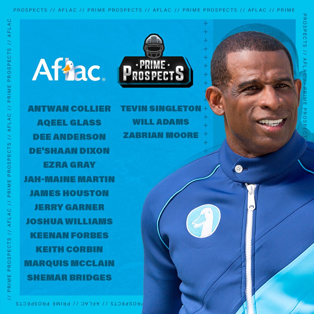 DeionSanders's tweet photo. HBCU athletes need to be heard! So me and @aflac brought the megaphone These #PrimeProspects are gonna explode on Sundays! Who's your pick? https://t.co/gTutqUmE8W