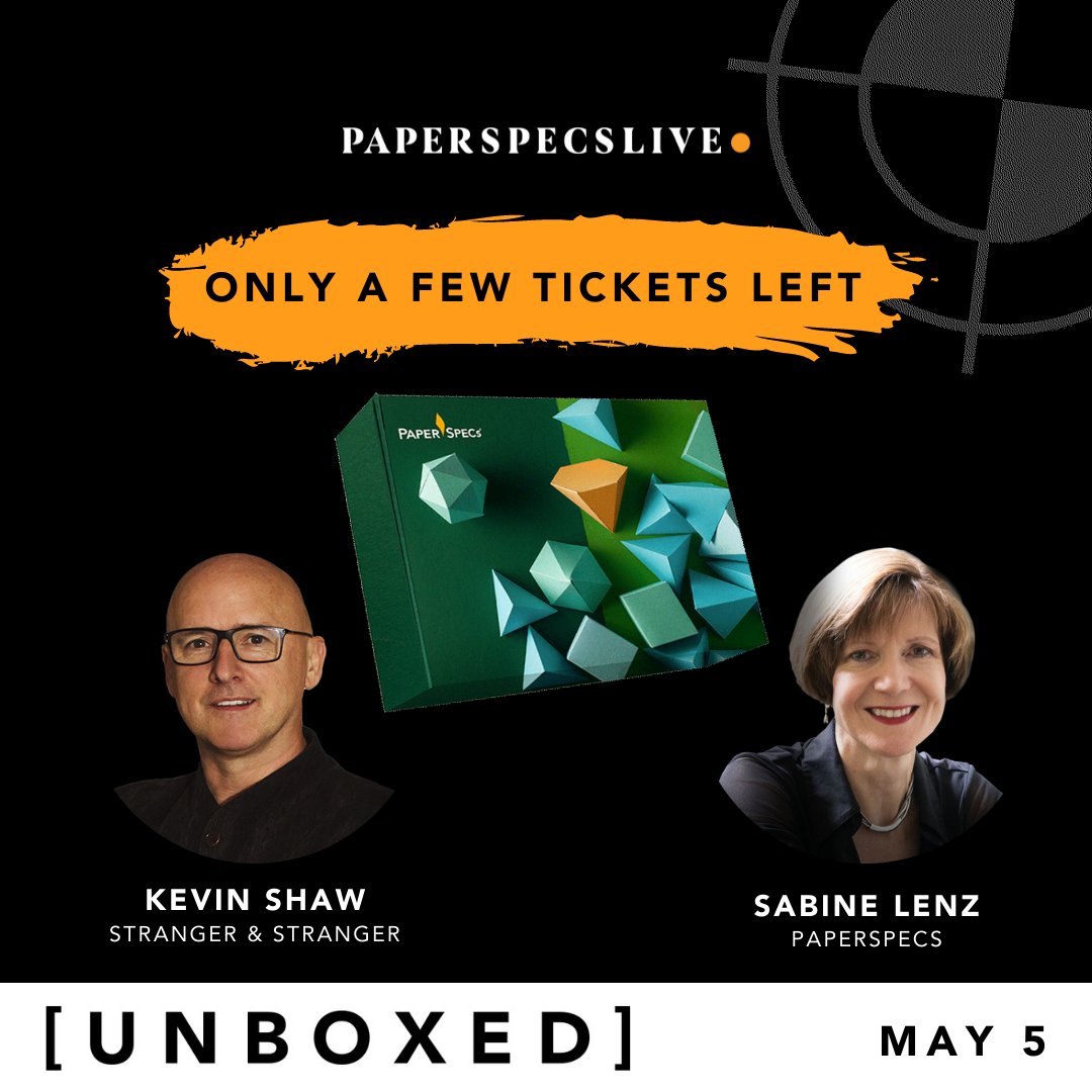 PaperSpecs's tweet image. Miss your chance to get your ticket + Print Sample Box for our next Live [unboxed] event? We have just A FEW left – but ONLY if you grab yours now: bit.ly/3xae1lR

(Note: Your box probably won’t arrive in time for our May 5th event...)

 #graphicdesign  #printsamples