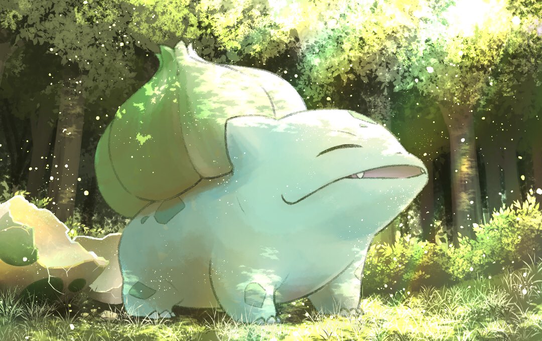 ポケモンイラストグランプリ応募してました〜！
1次通過できてなかったので供養🍀

強く元気に育ってほしいなと想いを込めて描きました
 #PTCGIC2022 #フシギダネ