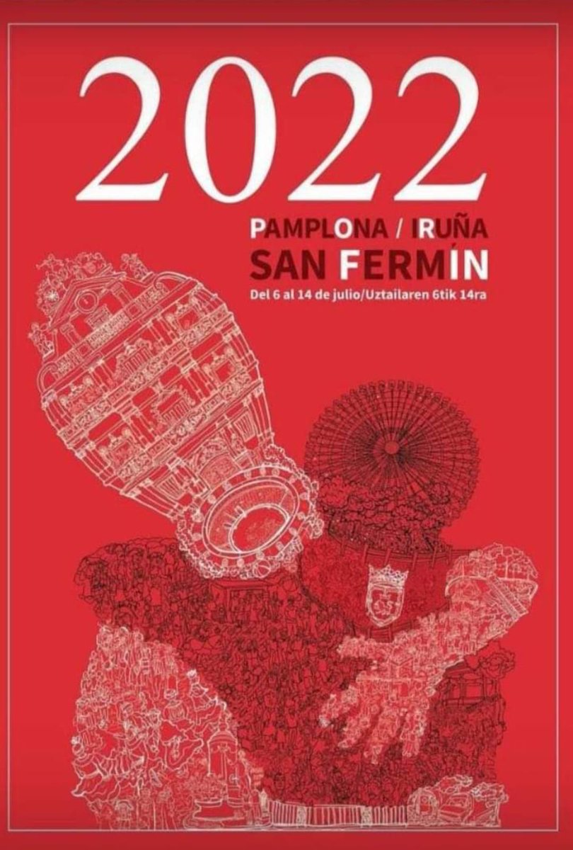 fernandociordia's tweet photo. Cartelazo de San Fermín que no está entre los finalistas. https://t.co/X1J4UP81RT
