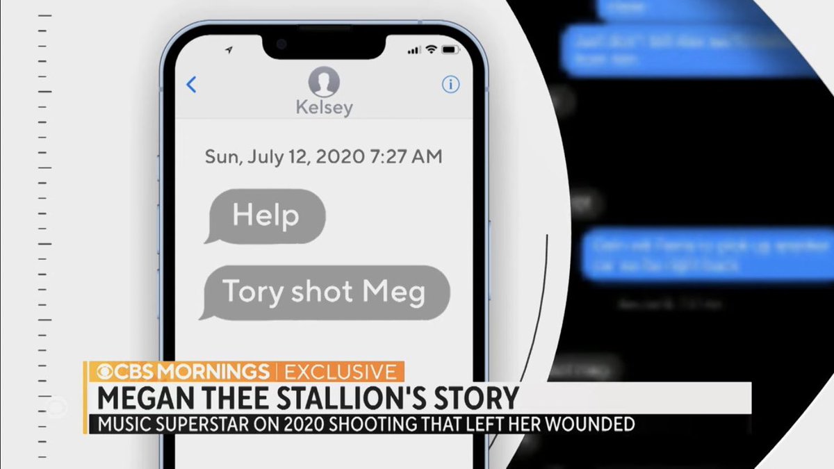 PopBase's tweet image. CBS News obtains text messages in which Megan Thee Stallion’s former friend Kelsey texted her security after she was shot:

“Help, Tory shot Meg.”