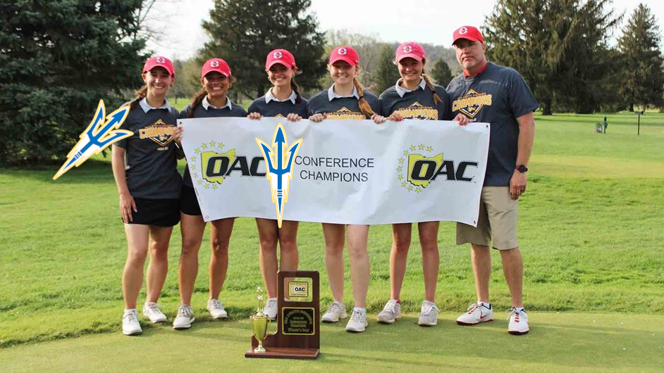 ohiovarsity's tweet photo. Two more former @IndyBlueDevils led Otterbein to the OAC golf title. Congratulations @lyndsay_blum and @emmamcgreal #OnceADevil https://t.co/WSGwaRiBS2