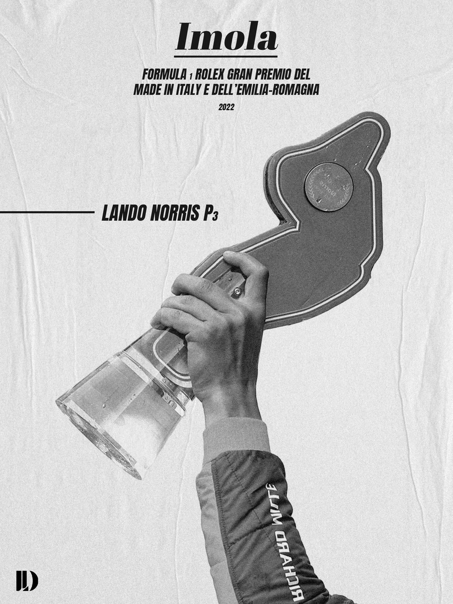 imola 2022 - lando norris P3 poster
