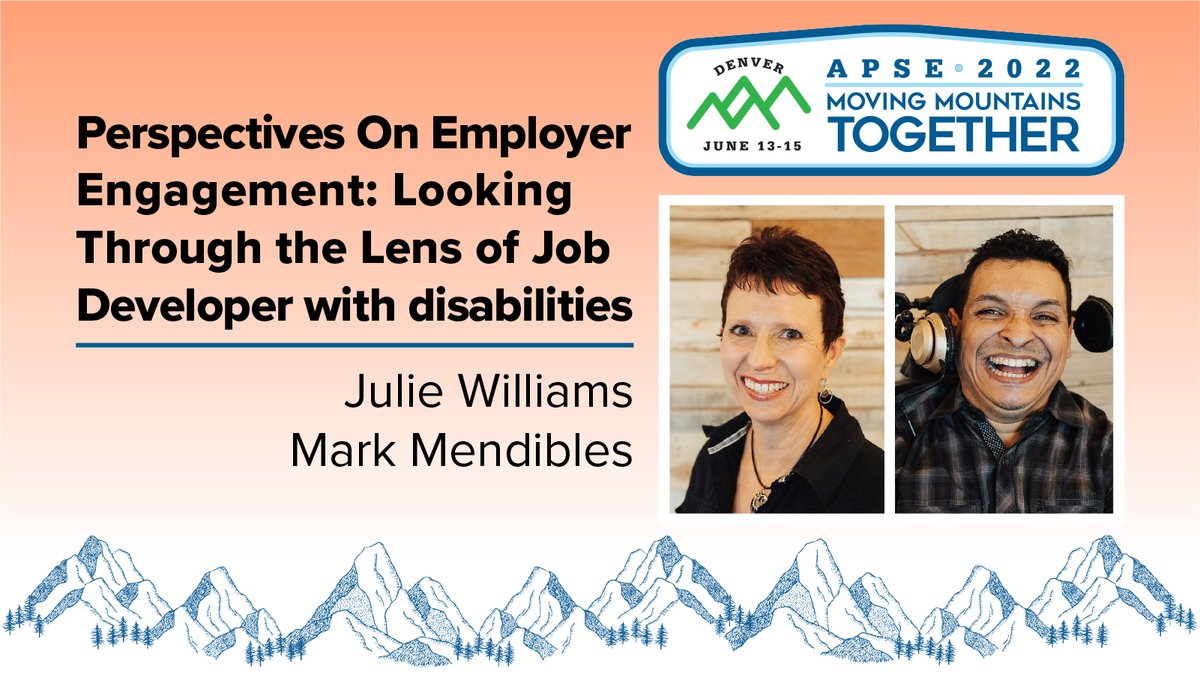 ApseAz's tweet photo. #ArizonaAPSE has 4 presentations by APSE members at the upcoming @NationalAPSE National Conference "Moving Mountains Together" in Denver, CO in June.
Register for the conference: https://t.co/EPFrptavPP
#EmploymentFirst #APSEConference https://t.co/nOn2gmtHsy