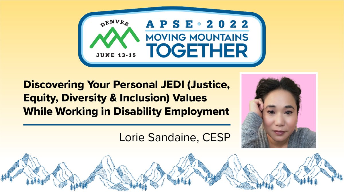 ApseAz's tweet photo. #ArizonaAPSE has 4 presentations by APSE members at the upcoming @NationalAPSE National Conference "Moving Mountains Together" in Denver, CO in June.
Register for the conference: https://t.co/EPFrptavPP
#EmploymentFirst #APSEConference https://t.co/nOn2gmtHsy