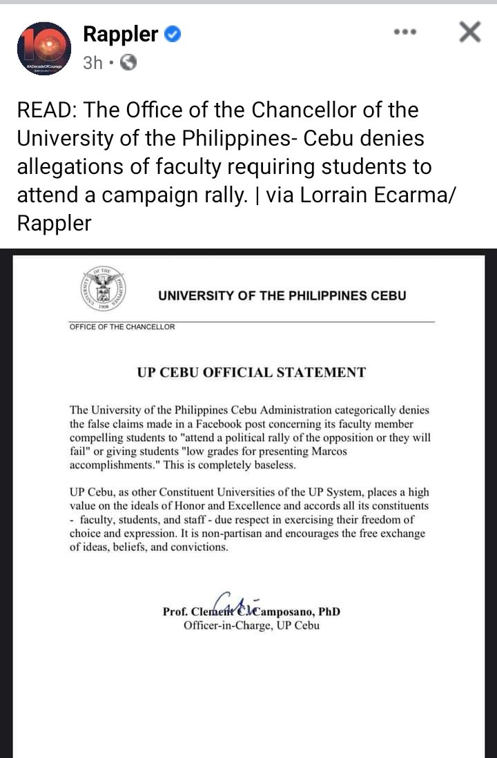 NavarreteYel's tweet photo. @indaylaolaososo @Alphomega22 Fake news again ☺️ bgo mgpost, verify nman muna if totoo..mhrap satin ang bilis natin mapaniwala..tpos ikakalat pa..eto oh, official statement na mismo ng school https://t.co/JJY7f9R1nM