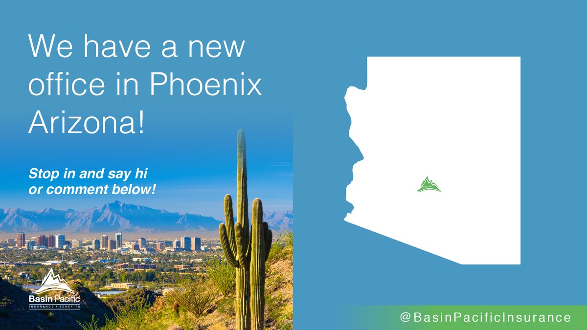 BasinPacificIns's tweet image. We have a new office in Phoenix, AZ! Say hi to our agents DeDe and Mark at (602) 935-6038

Learn more at basinpacific.com/locations/phoe…

#LocalCare #BasinPacificInsurance #Phoenix #AZ
