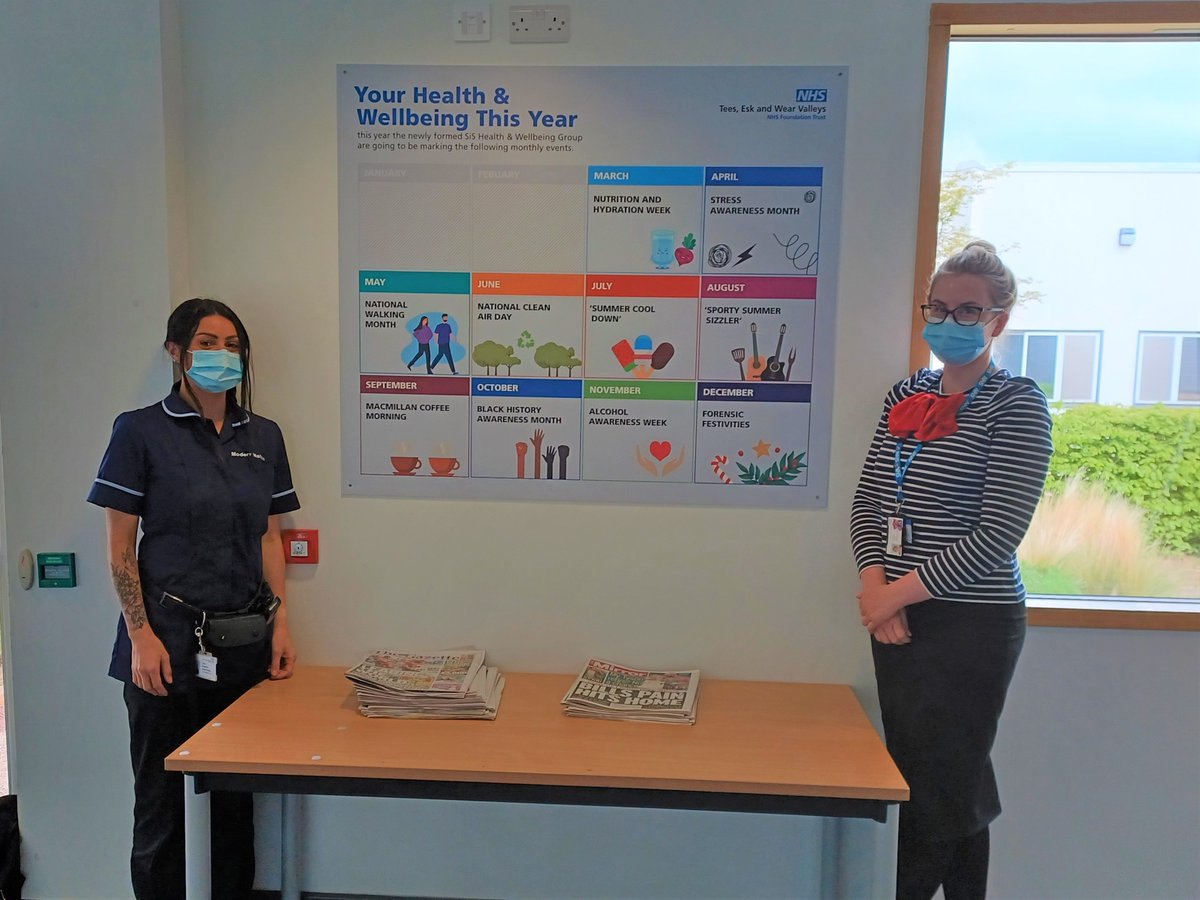 The newly formed SiS Health &amp; Wellbeing Group have devised a calendar for 2022! We’ll be marking a different important topic each month - keep your eyes peeled! 👀 <a href="/TEWV/">Tees, Esk & Wear Valleys NHS Foundation Trust</a> @emma_brookshaw #WeCare #Wellbeing #Health