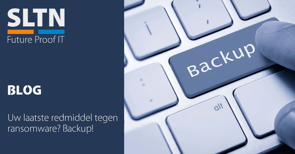 Aanvallen met ransomware zijn niet nieuw, zeker niet in de zorg. Back-up wordt wel eens het laatste redmiddel genoemd bij een ransomwareaanval
Hoe regelt u dit meteen juist? Dat ontdekt u in deze blog! buff.ly/3rO2gOs

#SLTN #zorg #backup #blog