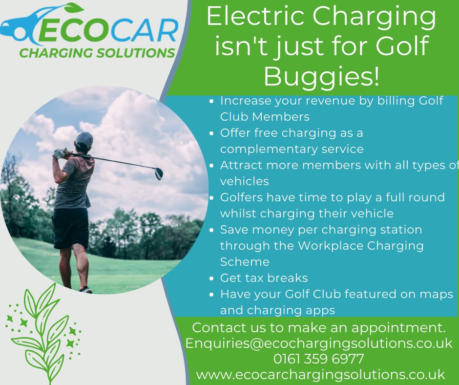 #ecocarchargingsolutions #eco #ecofriendly #ecofriendlyproducts #electriccar #ecocarcharging #bury #lancashire #manchester #grant #greencredentials #environment #environmentallyfriendly #golf #business #hotels #college #golfclub #corporate #landlord #employer #hospitality