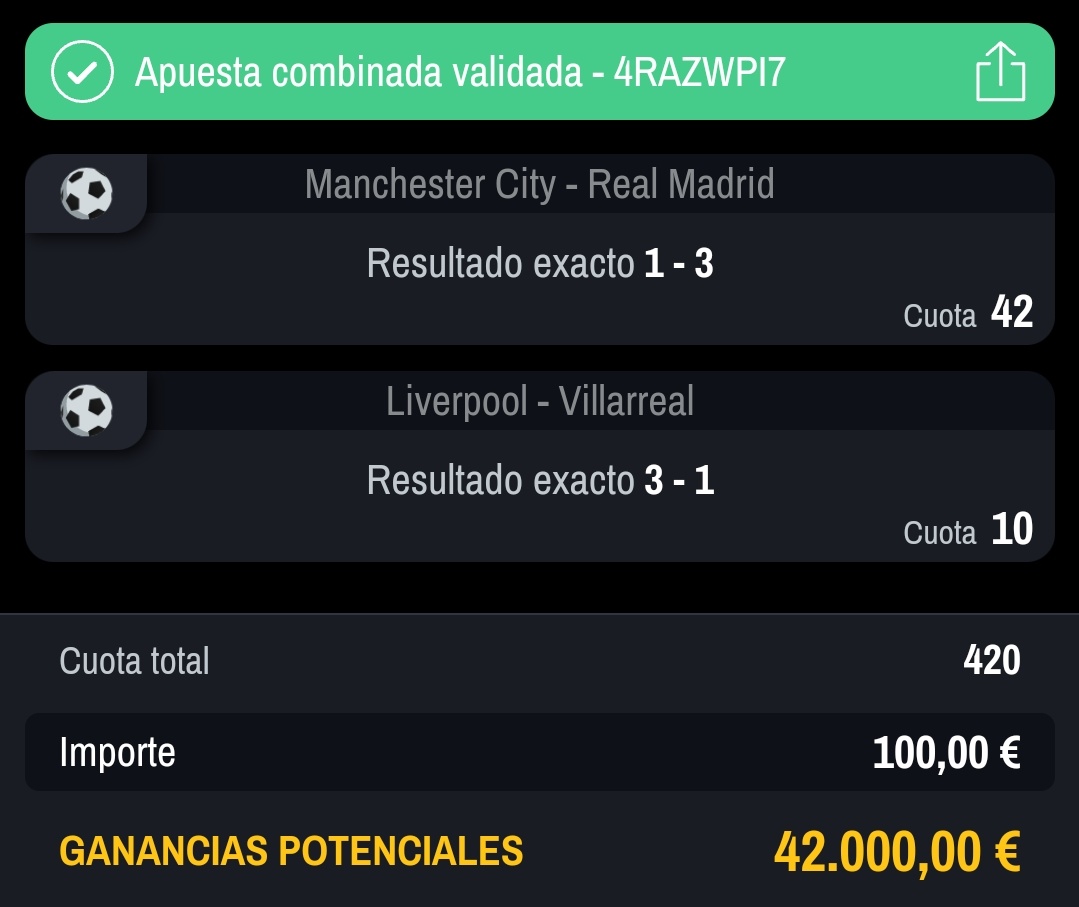 Juangayasalom's tweet photo. ✅️  ATENTOS TODOS

Mirar esta locura de Champions de 42.000€. 

Si sale sorteo Audi Q3 entre todos los que hagan RT y me sigan en telegram. 
https://t.co/xFfHG8SbLn https://t.co/fqxM2vbvA2