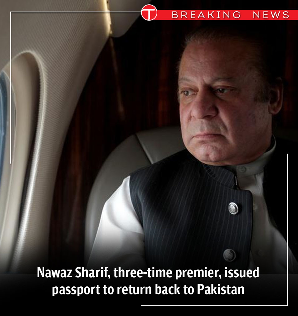 etribune's tweet photo. BREAKING NEWS: Nawaz Sharif, three-time premier, issued passport to return back to Pakistan.

#etribune #news #nawazsharif #Pakistan https://t.co/MqW8LPHYy4