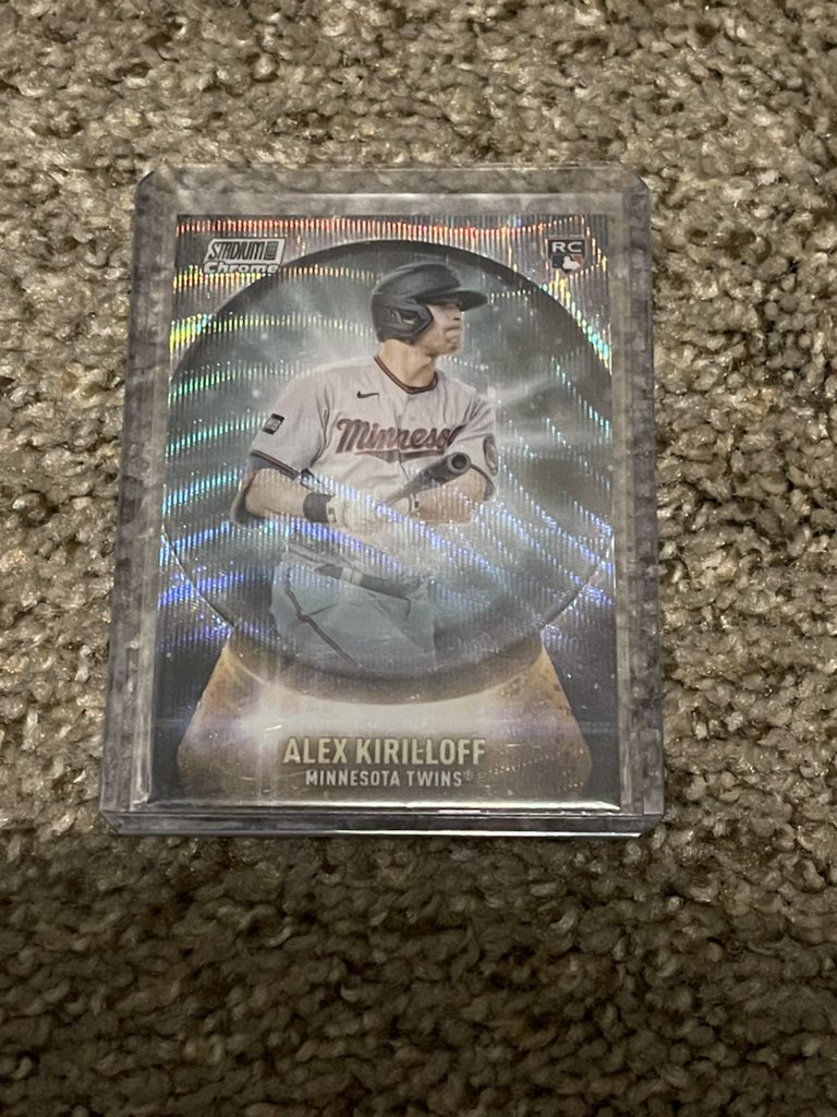 #MNTwins Alex Kirilloff is starting a rehab stint with the <a href="/StPaulSaints/">St. Paul Saints</a> tomorrow and looks to rejoin the big club.

RT for a chance to win his Stadium Club chrome RC. Must be following.