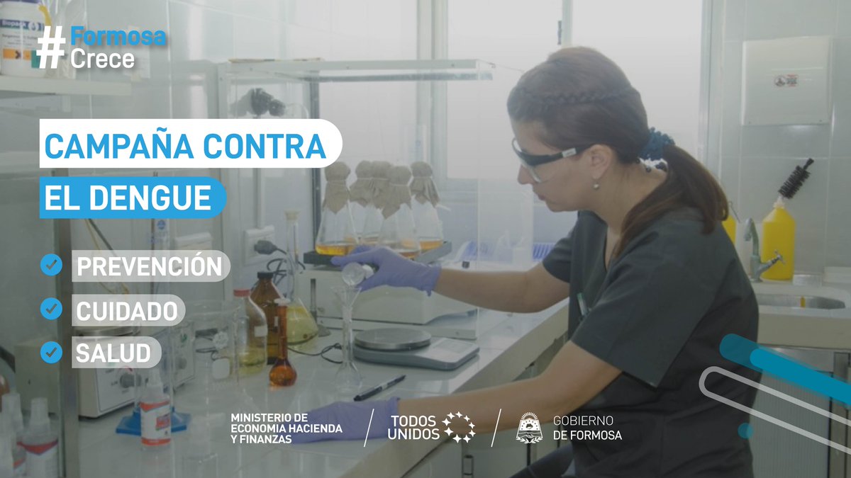 MinEcoFsa's tweet photo. 🦟🤚 Desde el laboratorio #Laformed se producen por mes 30.000 unidades de frascos de 110 mililitros de repelentes y 32.000 larvicidas, junto con insecticidas ambientales y biológicos que se destinan a la campaña provincial contra el #dengue.

#FormosaCrece #Prevencion https://t.co/TaTcbk1g8d