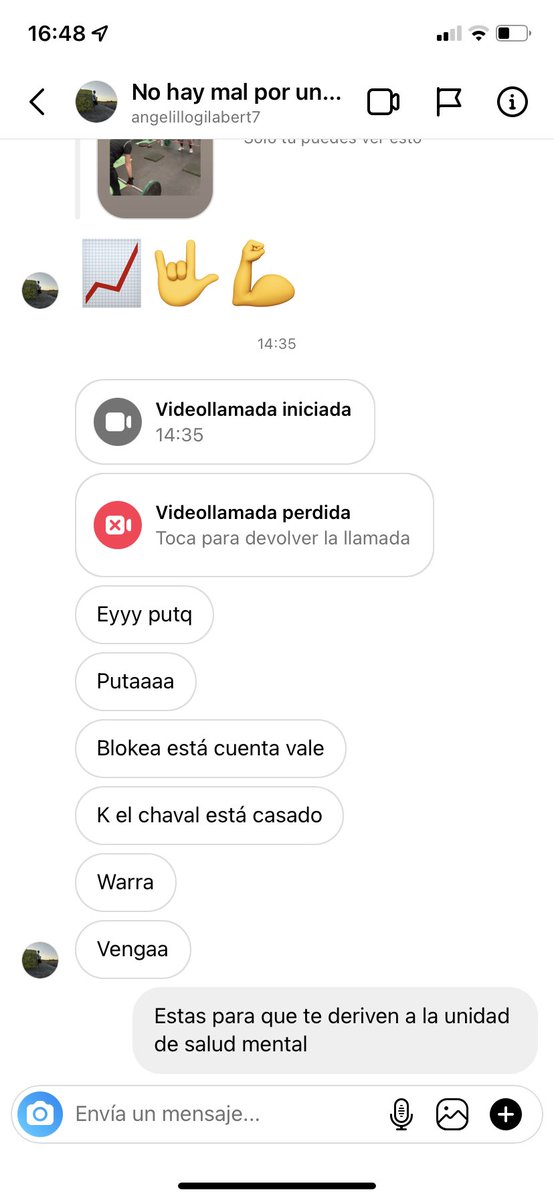 JudithNavarro6's tweet photo. Hoy me ha pasado esto… 
La novia de este chico que trabajaba en el restaurante de mi tia, me acaba de llamar puta y “warra” por simplemente, nada? Es que no he hablado nada más con este hombre 😅
Lamentable situación, y estamos a 2022… https://t.co/NUsIRwrydm
