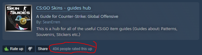 SeanErren's tweet image. The guides guide got disliked botted... (it got around 35 dislikes in around a minute)
On the surface it's still doing amazingly but it lost its front page spot :(
I suspect that the same thing happened with my Whiteout guide but no one cared about it anyway.
#ValvePleaseFix