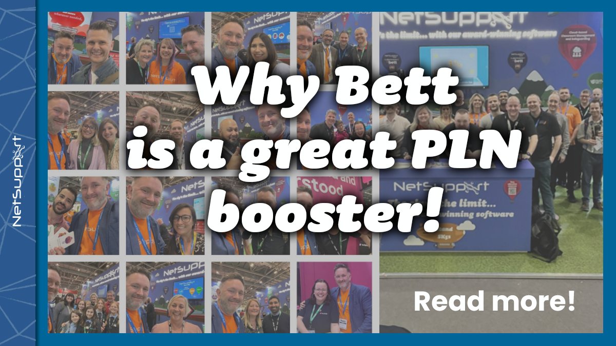 NetSupportGroup's tweet image. #Bett2022 is a great #PLNbooster! What’s a #PLN we hear you cry?! It could be... ‘Pie Looks Nice’ or maybe ‘People Love Naps’? As fun as it is to guess, we’ll help you out; PLN stands for #Professional or #PersonalLearningNetwork. #Learn more here mvnt.us/m1310428