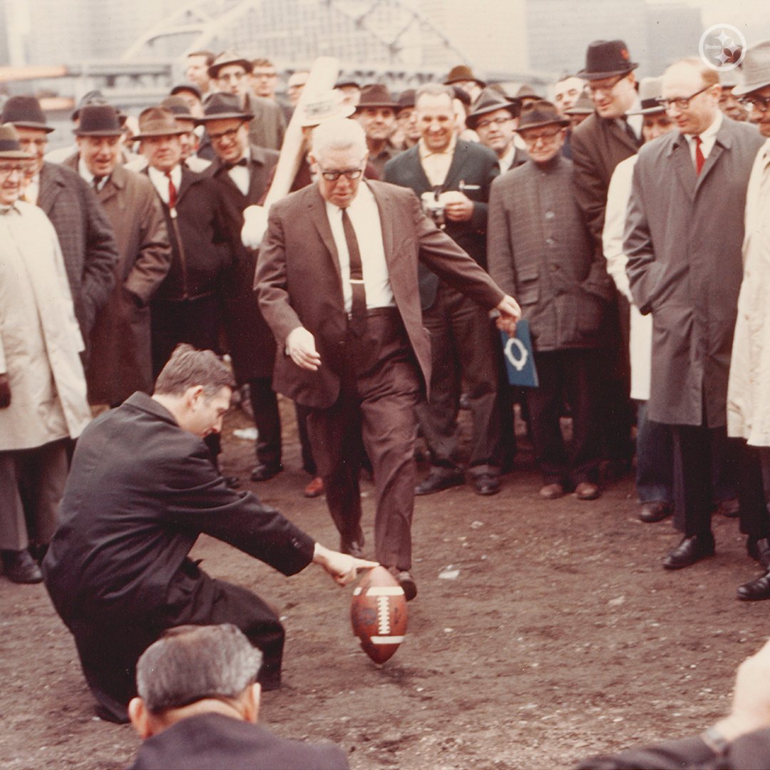 Art Rooney Sr., at the groundbreaking ceremony for Three Rivers Stadium, April 25, 1968.