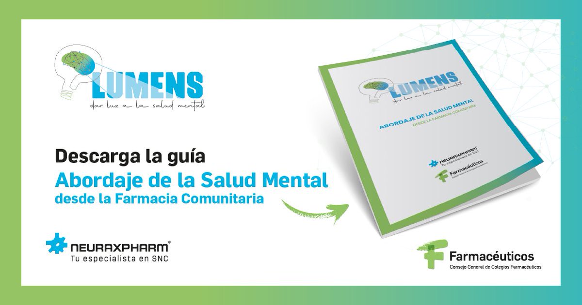 Las farmacias se ponen en la primera línea de lucha contra la pandemia de la #SaludMental.

El consejo general de <a href="/Farmaceuticos_/">Consejo General Colegios Farmacéuticos</a> en colaboración con <a href="/Neuraxpharm_ES/">Neuraxpharm Spain</a> ponen en marcha el proyecto “#Lumens: dar luz a la salud mental”

➡️ ow.ly/3Nwv50IRlGr

#FarmaciaAsistencial