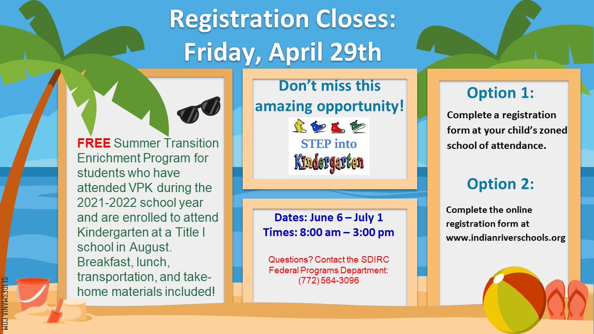 Come join us for loads of fun this summer! @IRCSchools <a href="/GreenJulieL/">Julie Green</a> #Malits #TitleISupport <a href="/CESbuzzing/">Citrus Elementary</a> @DodgertownELEM <a href="/FES_Mustangs/">Fellsmere Elementary</a> <a href="/TheGESGators/">Glendale Elementary</a> @IndianRiverAcad <a href="/PIEpelicans/">Pelican Island</a> @SebastianEleme1 @TCEpirates <a href="/verobeachelem/">VBE</a>