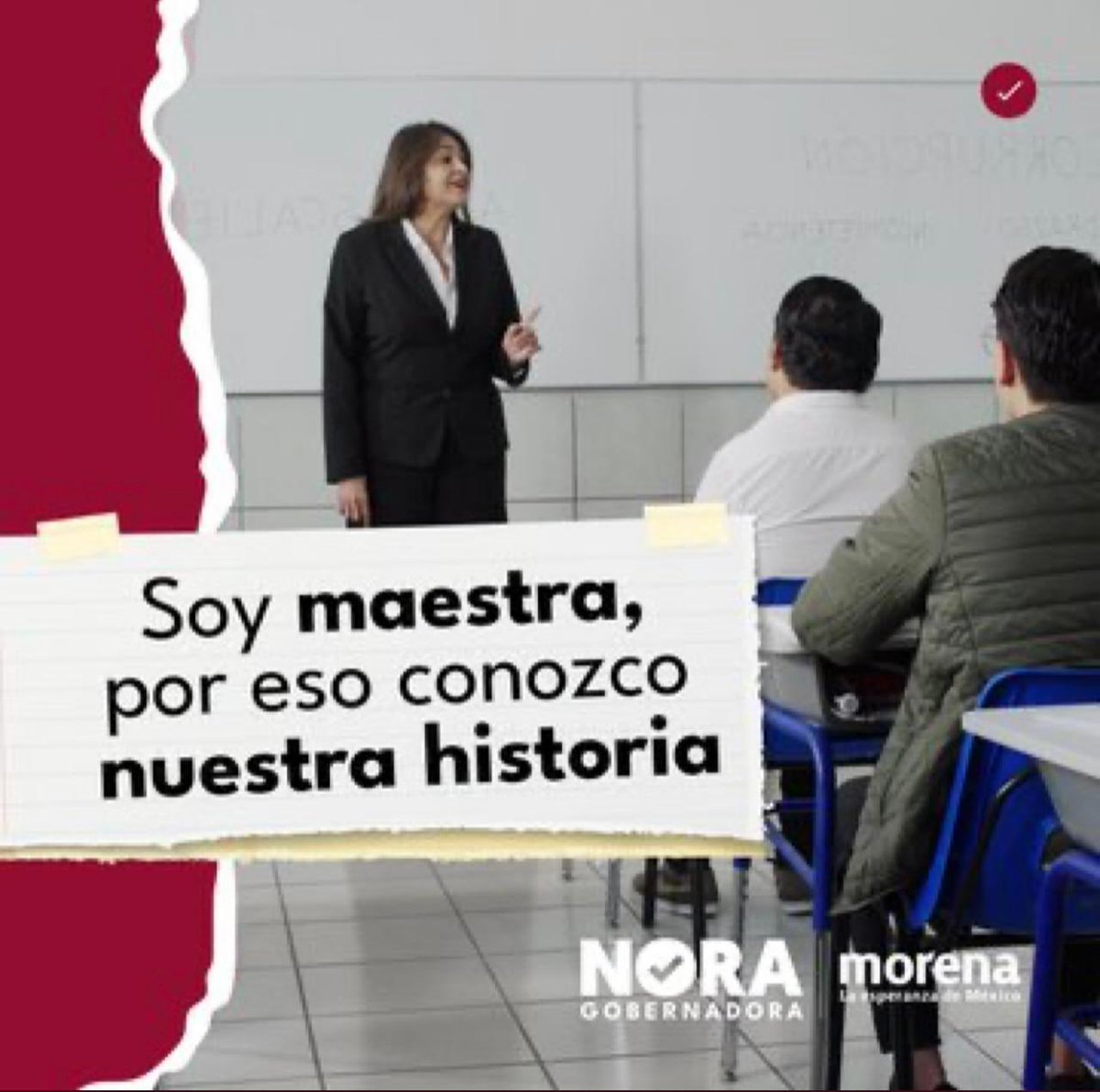 #FuerzaTurquesa 🦋
#MaestraNora 👩🏼‍🏫
Digna conocedora!
“Ser #maestra me ha permitido conocer la historia de nuestro estado, pero también conocer las historias de mis alumnos y las necesidades que tienen. 
Soy una persona consciente, y soy una persona del pueblo”
#NoraGobernadora 🌺