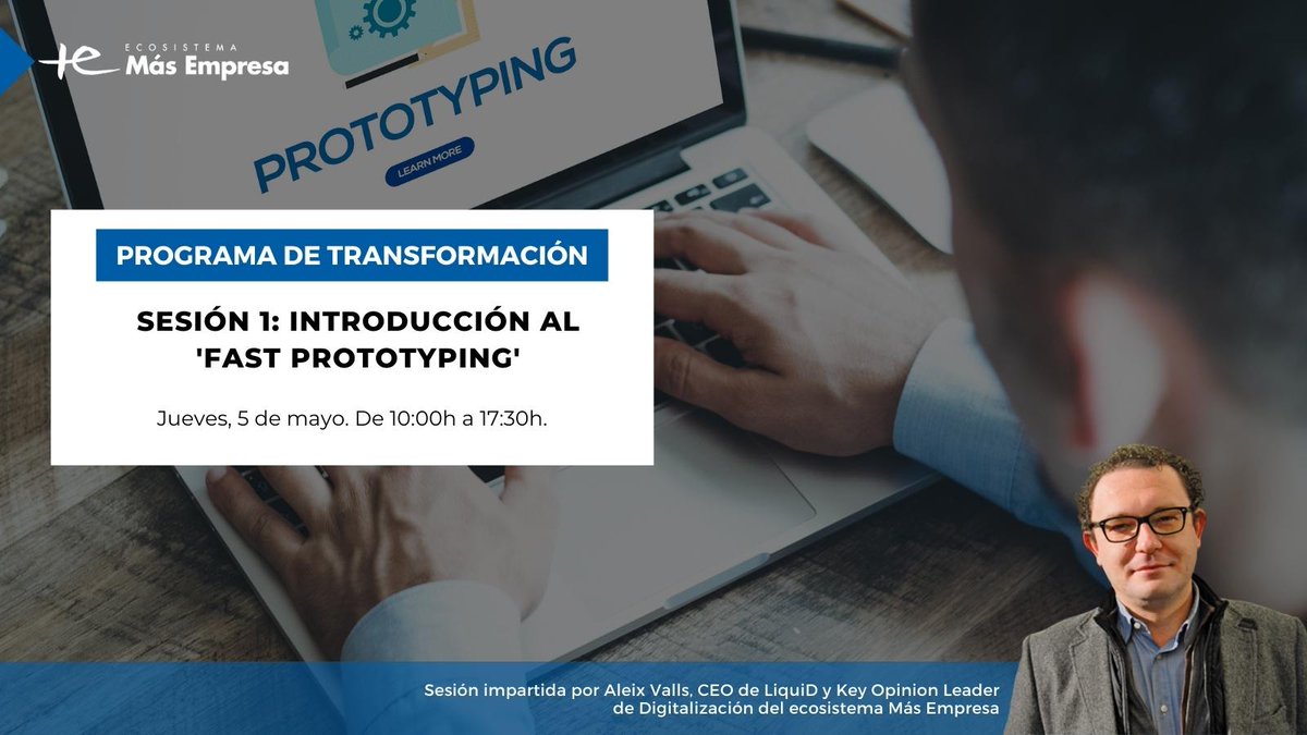 EcosistemaMAS's tweet photo. 📢¡Estrenamos programa!
De la mano de nuestros #KOL, sobre #transformación, a lo largo de los próximos meses.
Primera sesión en #Zaragoza (@etopia_ ) el 05/05 junto a @aleixvalls para hablar sobre #digitalización y #fastprototyping.
📲Inscripciones: https://t.co/7WSUUri26B https://t.co/1B8ZMFsH9g