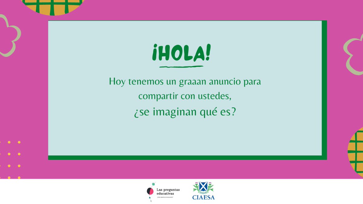 Hoy a la tarde haremos un gran anuncio, ¿se imaginan qué es?👇