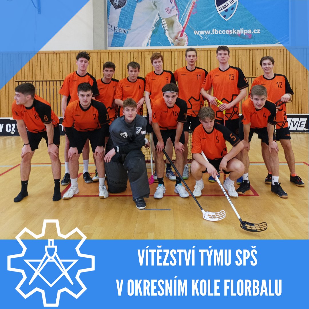 sps_CL's tweet photo. Okresní kolo SŠ ve florbalu se uskutečnilo 20. 4. 2022 ve sportovní hale v České Lípě. Ze čtyř týmů středních škol jsme obsadili krásné 1. místo. Tým SPŠ se tímto kvalifikoval do krajského kola. Gratulujeme vítěznému týmu a děkujeme za reprezentaci školy.
https://t.co/KDUMXsHyZI https://t.co/vdReN9SLN9
