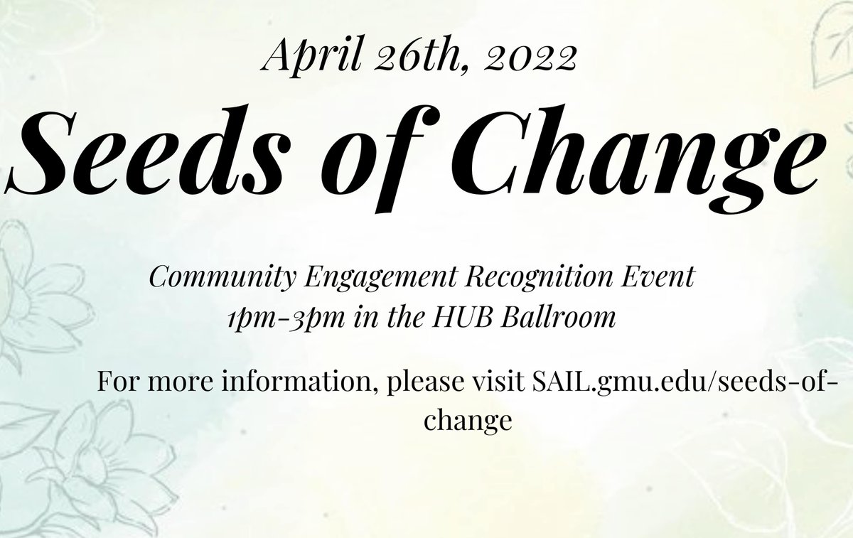 SAILatMASON's tweet photo. Come out tomorrow to see the final results for all our awardees!! Desserts &amp; Refreshments will be served! https://t.co/LrxfTZiOEQ