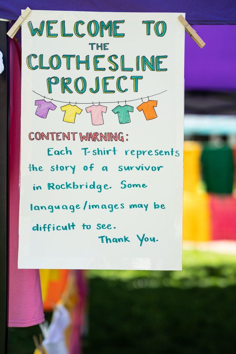 ProjectHorizon2's tweet photo. Over the weekend, we held our second and final installment of the Clothesline Project. Survivors of domestic and sexual violence had the opportunity to "air their dirty laundry," hanging t-shirts with stories of violence. Special thanks to everyone who participated. ❤️

#SAAM https://t.co/ribDvLa1Xd