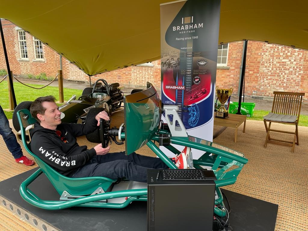 rorcreative's tweet photo. Thank you to our friends #Brabhamheritage and @BrabhamOfficial for a great time on Saturday @BicesterH for the scramble @WeAreScramblers. ⁠
Great tips on driving the BT62 on the Brabham Simulator by @brabsracer but who do you think did better from #RORcreative? Jack or Rory? https://t.co/9XkZPrrZb2