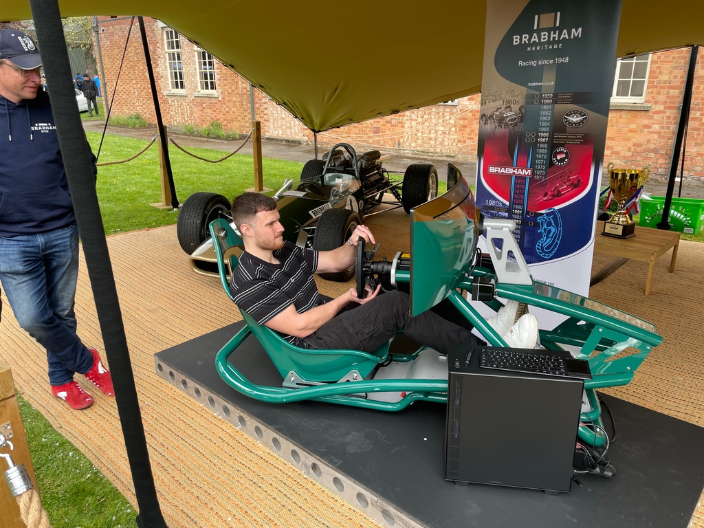 rorcreative's tweet photo. Thank you to our friends #Brabhamheritage and @BrabhamOfficial for a great time on Saturday @BicesterH for the scramble @WeAreScramblers. ⁠
Great tips on driving the BT62 on the Brabham Simulator by @brabsracer but who do you think did better from #RORcreative? Jack or Rory? https://t.co/9XkZPrrZb2