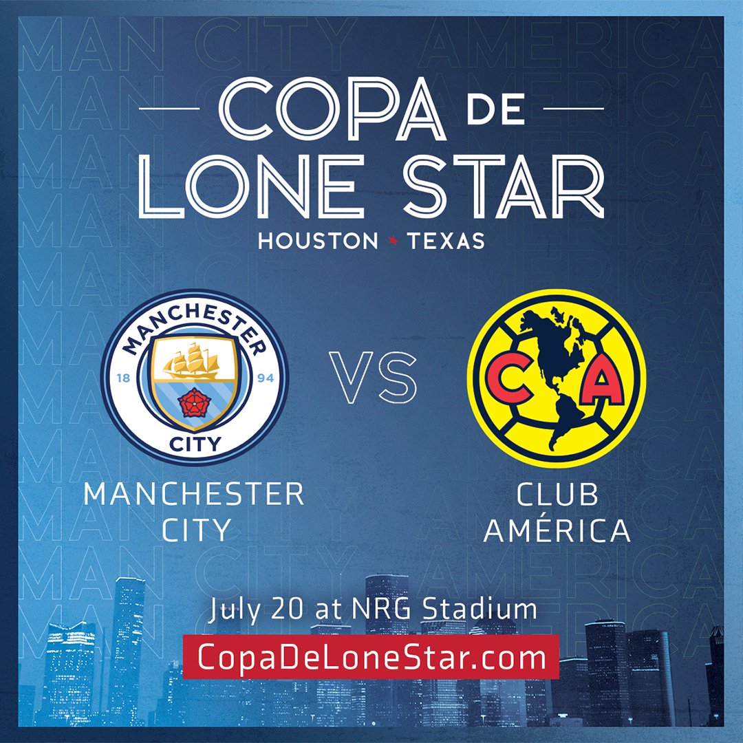 LSSEtexans's tweet photo. Get ready to shout GOOOOOOL at NRG Stadium!

@ManCity and @ClubAmerica are coming to Houston!

Join the waitlist to be the first to know when presale starts and tickets go on sale!