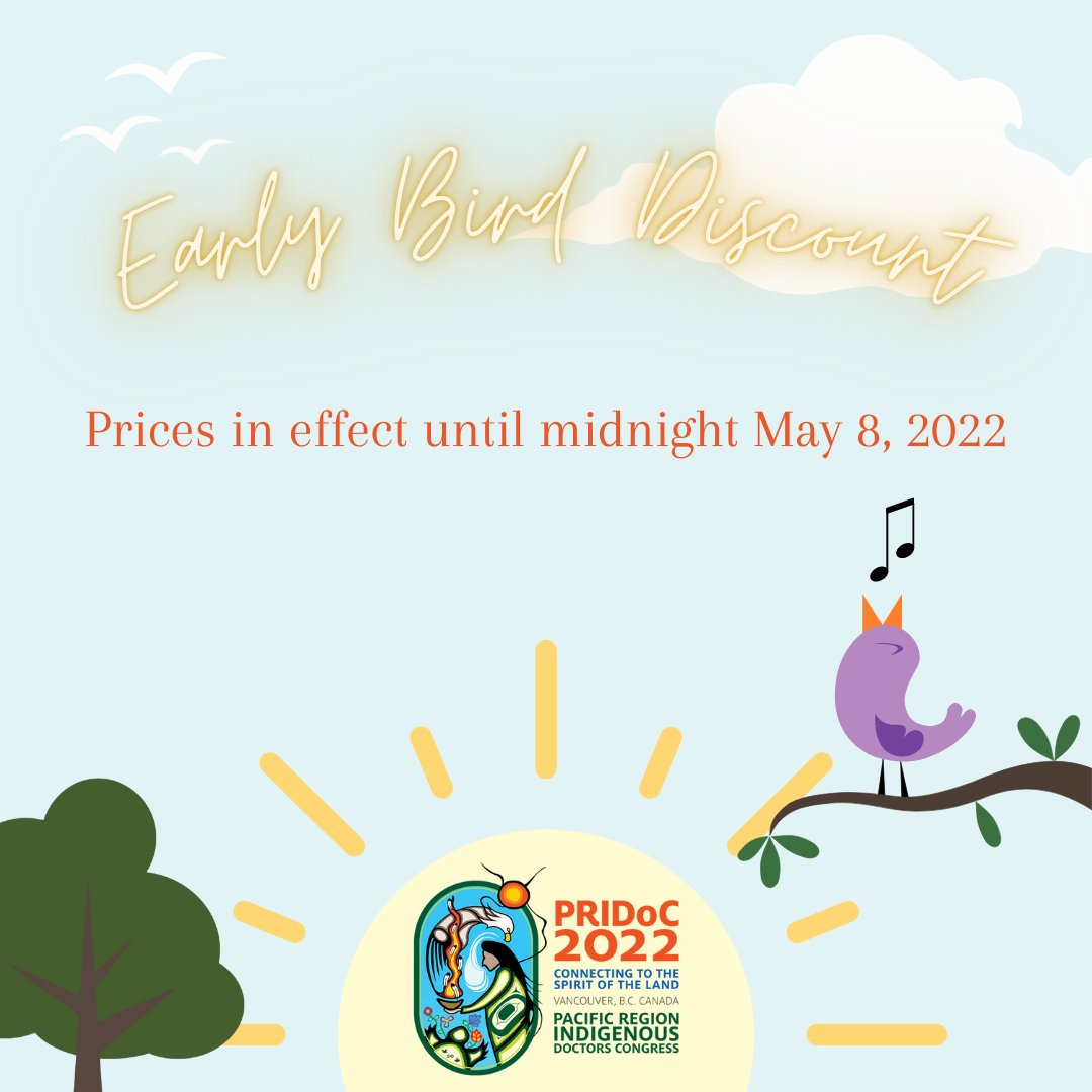 Take advantage of our early bird discounts until May 8, 2022!

Visit pridoc2022.com/register for pricing details.