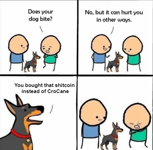 CrocaneCoin's tweet photo. Nahhh let's do not make this mistake otherwise some sniffer dogs will catch you! πΆ
#CRO #cryptocurrency #CronosNews #CroCaneCoin https://t.co/U18oHDGGmf