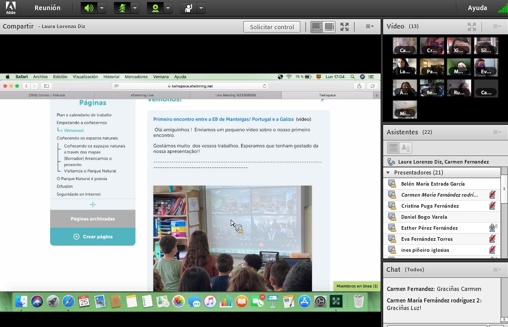 @EoiCorunha <a href="/CAFIgalicia/">CAFI</a> 
Agora mesmo na videoconferencia sobre Patrimonio cultural europeo sobre eTwining de <a href="/eTwinningGaliza/">Embaixada eTwinning Galicia</a> <a href="/eTwinning_es/">eTwinning España</a> Proxectos ben fermosos sobre o noso!