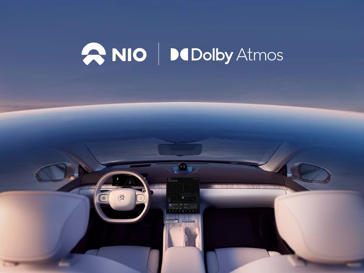 NIOGlobal's tweet photo. On March 28, 2022, NIO started to deliver the #NIOET7 to users in China, and among the features getting raves is the stunning immersive sound of the ET7, thanks to Dolby Atmos https://t.co/vyPdFZnf8N #ReadyForTomorrow https://t.co/XctUUpNfWY