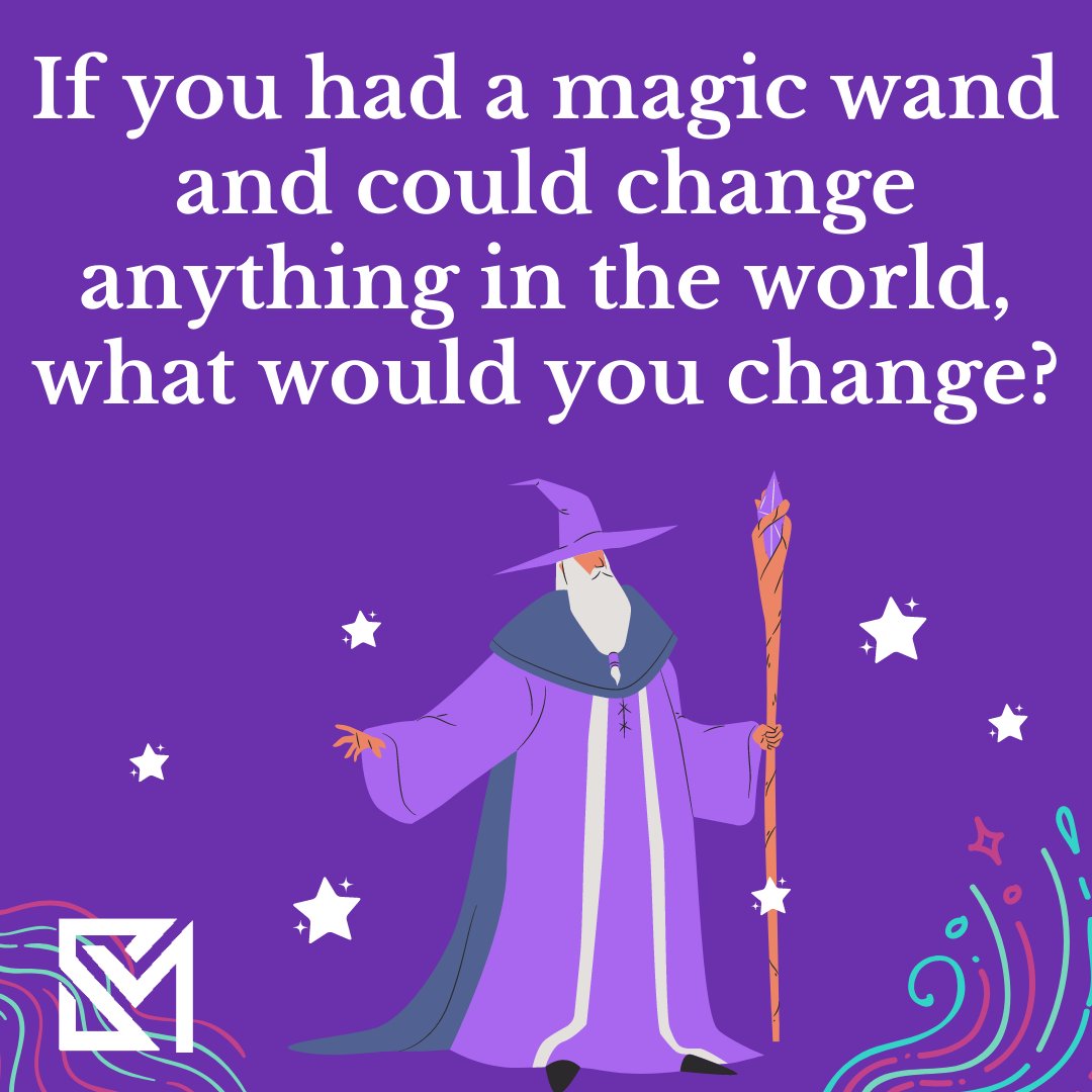 SkillMil's tweet photo. If you had a magic wand and could change anything in the world, what would you change? https://t.co/Y8Cfb5cxzH