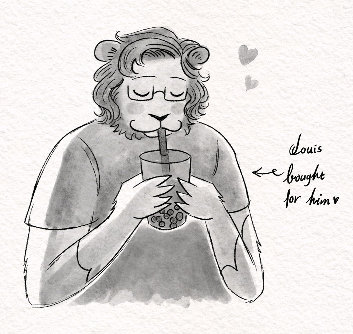 matsuyoisuisei's tweet photo. I've finished my first project , finally I can breathe a little🥲🙏 I bought myself a big cup of bubble tea as a reward 🧋 ✨
But Ibuki got his bubble tea from Louis 🦁🦌✨💗 https://t.co/TRTvXYL8hY