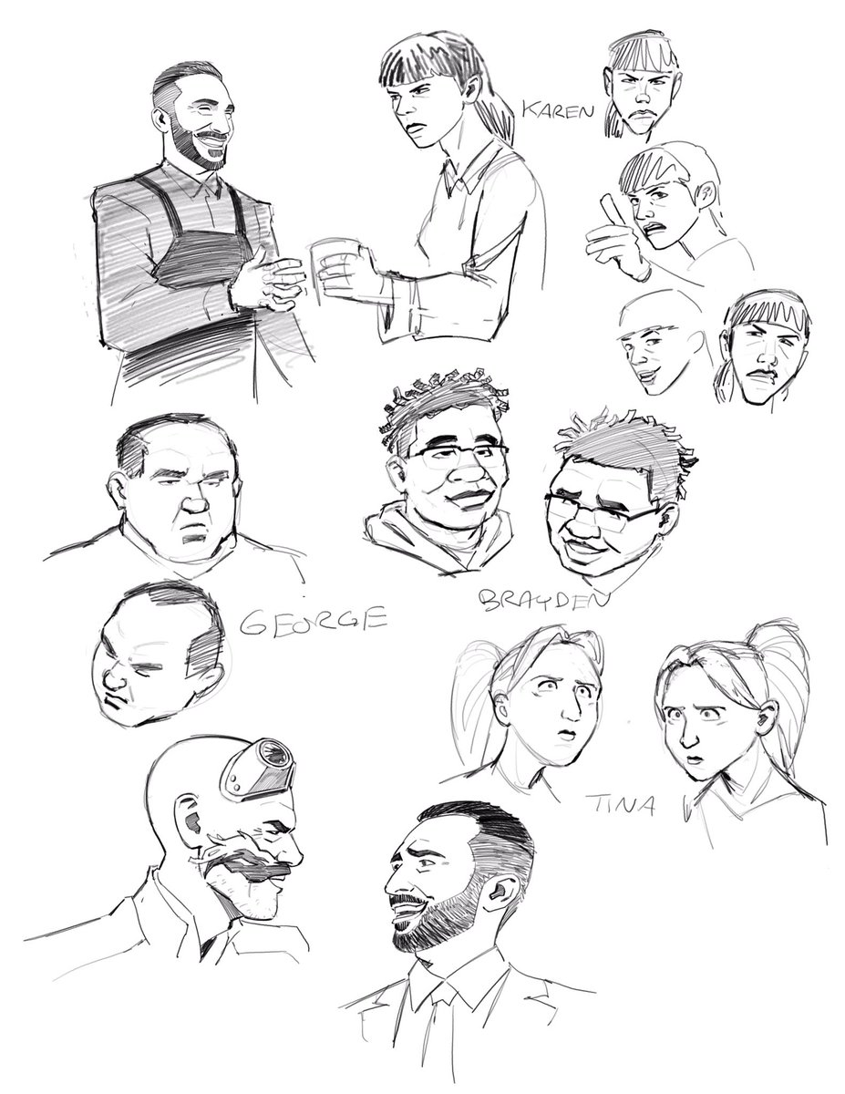 Here are some more preliminary drawings to practice Stone and develop the supporting characters, as well as the mushroom planet setting /2 